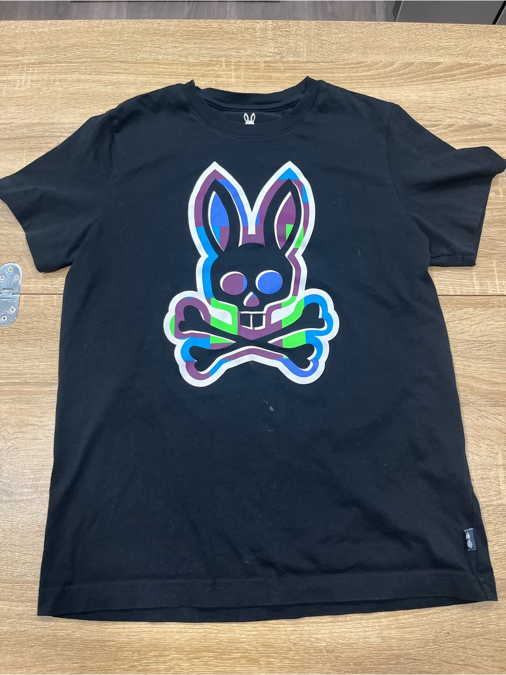 🐰 Psycho Bunny Graphic Tee — Black